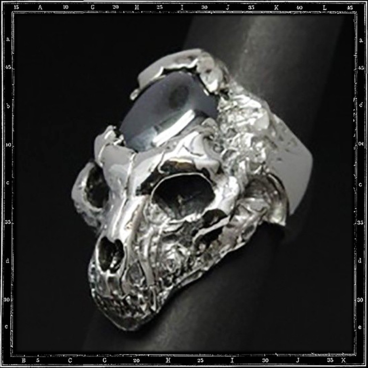 STONE AGE SKULL STONE RING