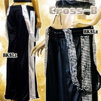 A0113-スパン＆サスペンダー付ダンスパンツ【GD/SL】|スパンコールパンツ|パンツ