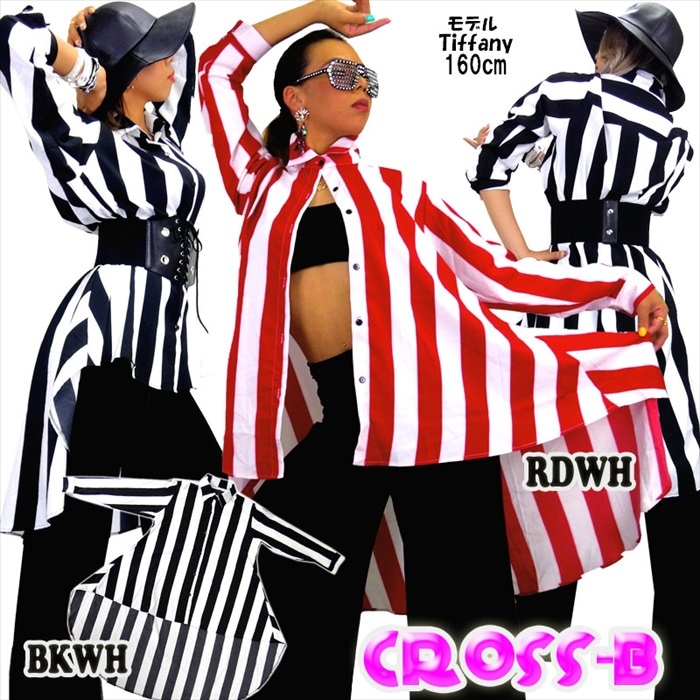美品❣️Discoat ブロード袖口リボンシャツ ボリューム ゆったり ストライプ Amazon | [Discoat] [ディスコート] ブロード袖口リボンシャツ
