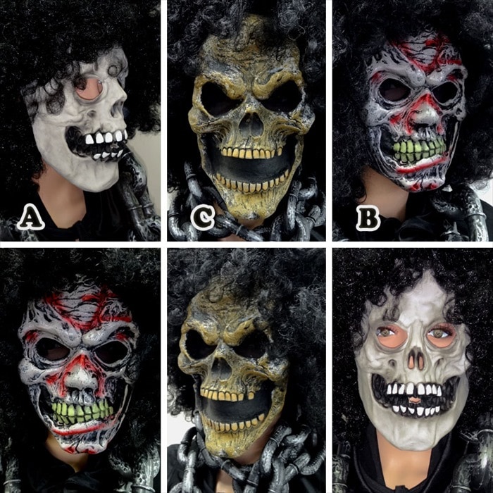 A7061-ホラードクロ/骸骨/ゾンビマスク | ネクタイ/サスペンダー/小物