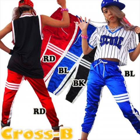 A0064-ホワイトラインサテンパンツ|パンツ