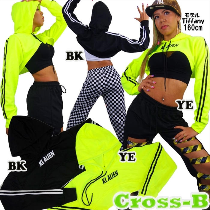 A0440-2本ライン胸あきショート長袖パーカー | アウター,パーカー