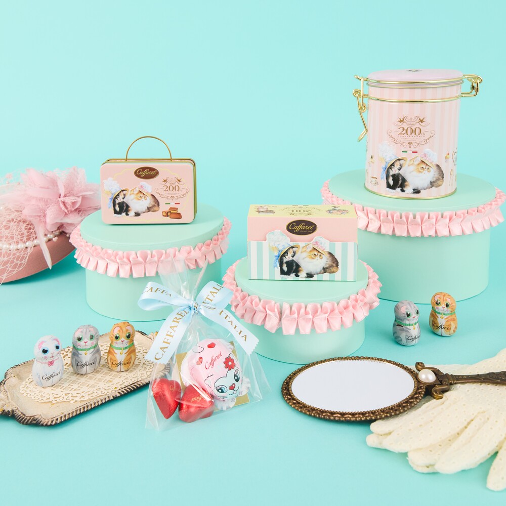 ねこのティータイム キャニスター缶｜カファレル公式-チョコレートのお
