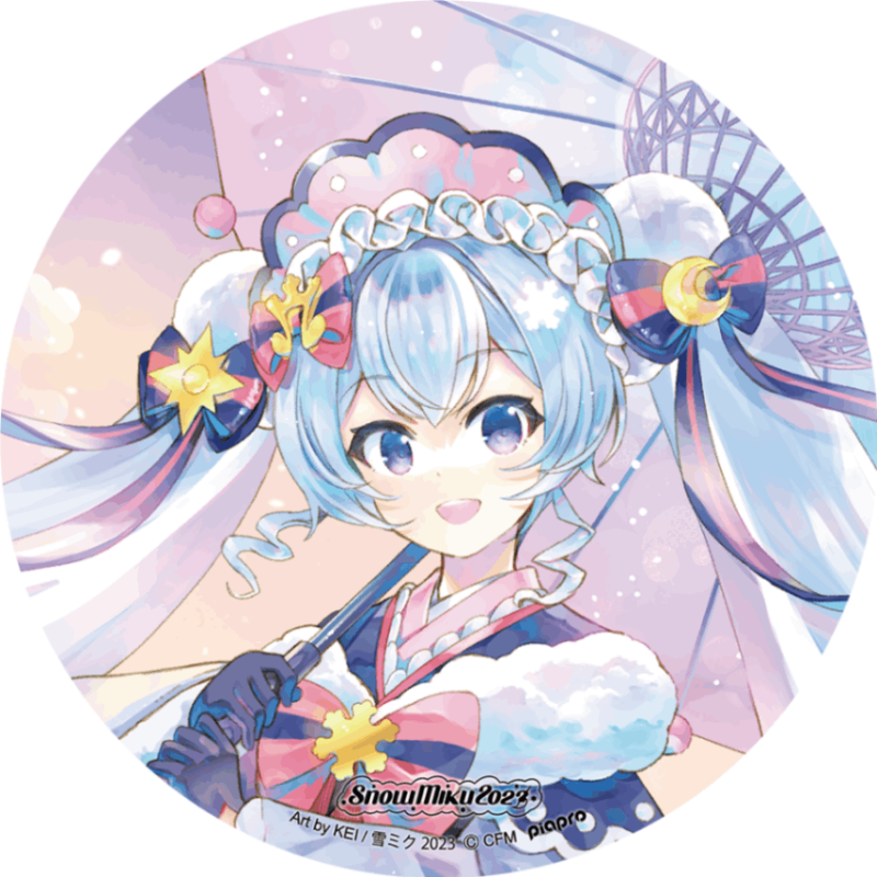 SNOW MIKU 2023/コースターパブミラー 雪ミク(初音ミク) Art by KEI