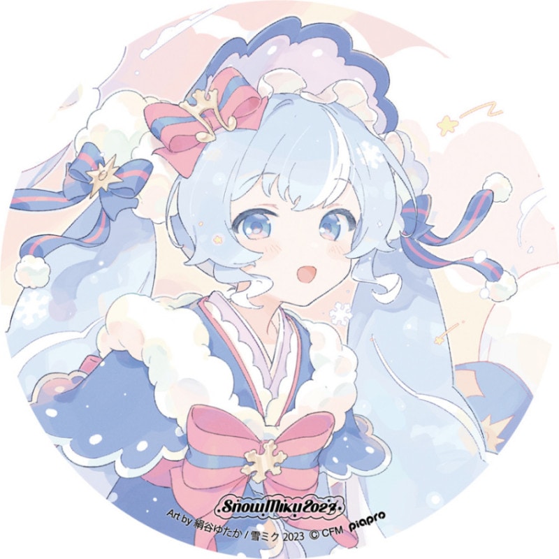 SNOW MIKU 2023/コースターパブミラー 雪ミク(初音ミク) Art by 絹谷ゆたか