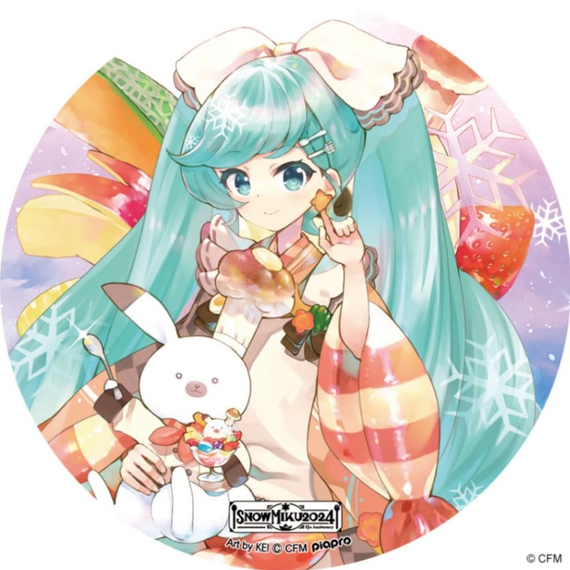 SNOW MIKU 2024/コースターパブミラー 雪ミク&ラビット・ユキネ (Art by KEI)