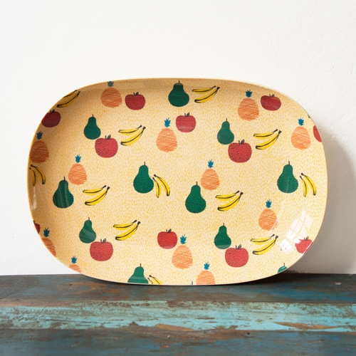 ●BOBO CHOSES Melamine Plate 直径21.5cm Pear/Banana/Apple/Pineapple