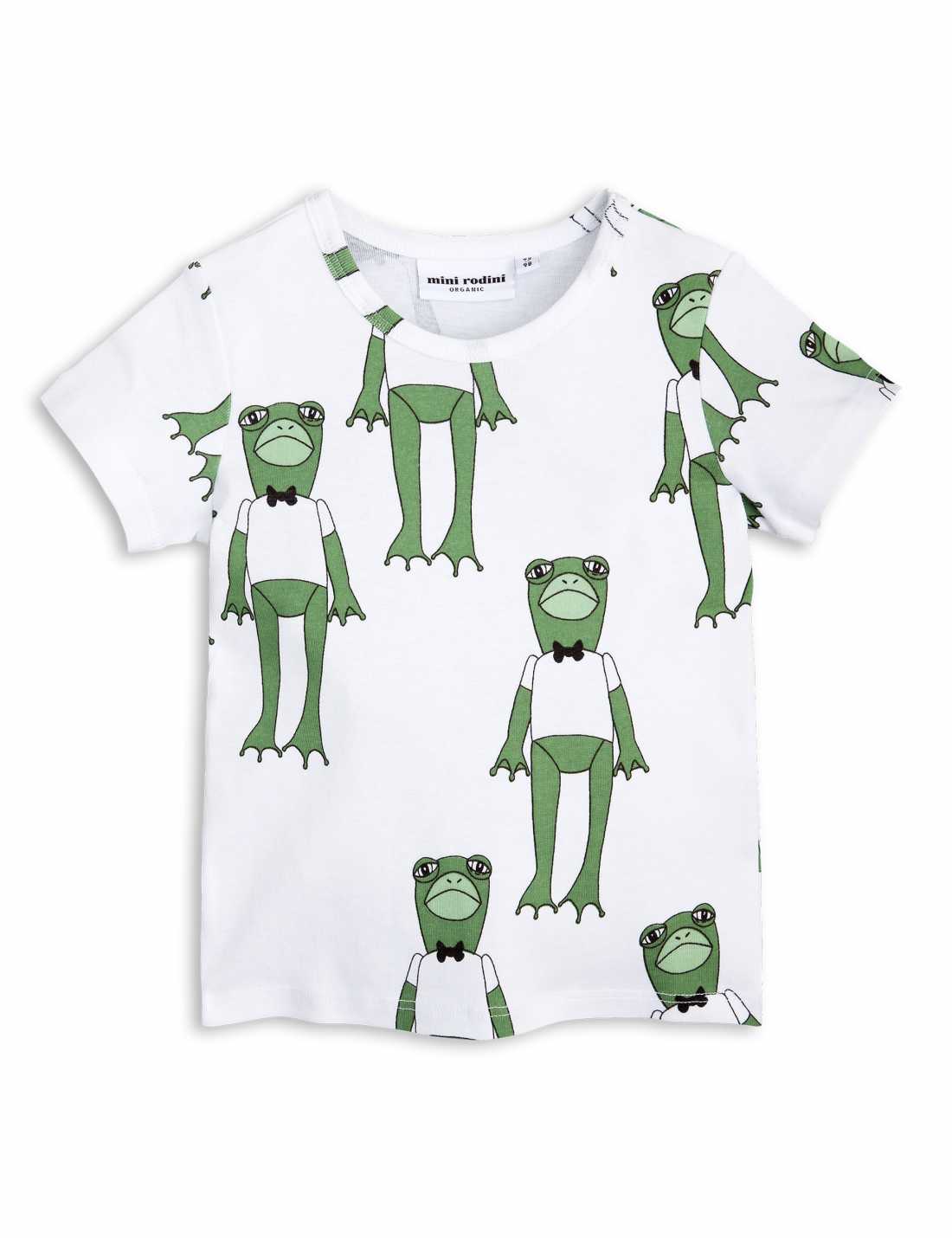 [40%OFF] スウェーデンから mini rodini 　[※1 クリックポスト可]　 17SS FROGS SS TEE オーガニックコットン 半袖Tシャツ -/-/-/116-122/-/-