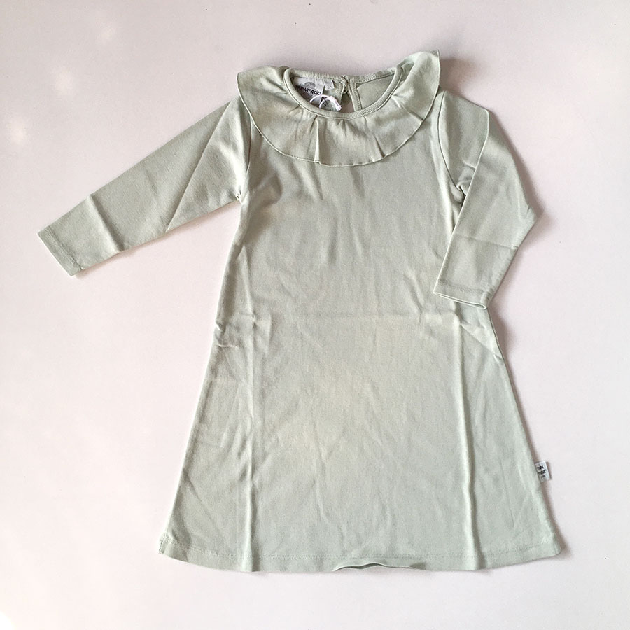 ●moumout' paris ムームーパリ　オエコテックス　MOLLY la chemise de nuit 90-100/100-110/110-120/120-130 Green