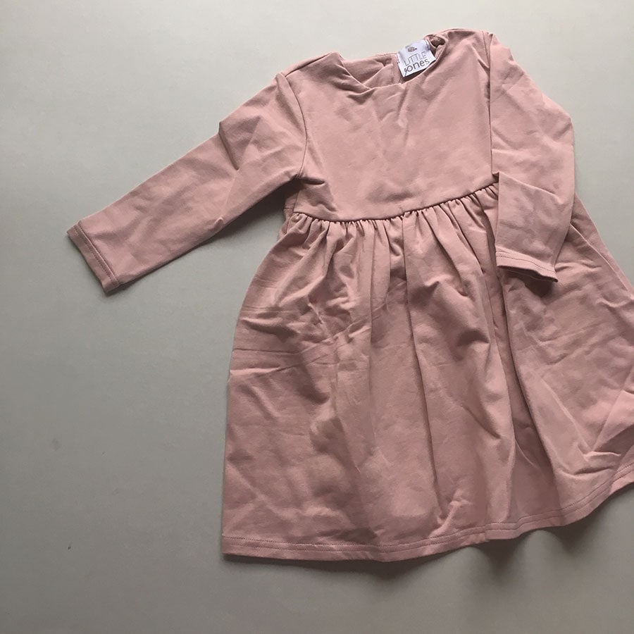 ● LITTLE ones made in ITALY 17AW 裏起毛 DRESS 90-130 Pink