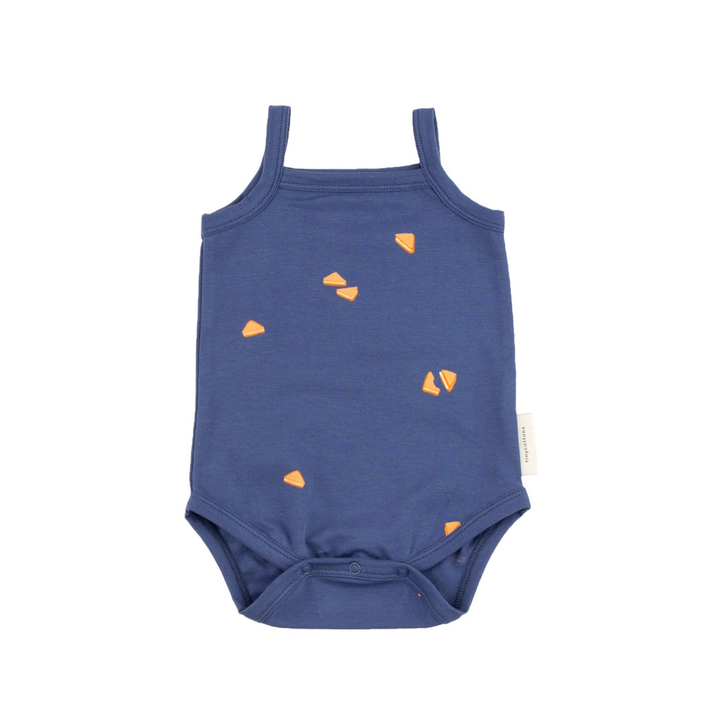 [再-60%] tinycottons スペインから  sandwich SL body 6-12m/12-18m　light navy/brick/light brick [クリックポスト可]