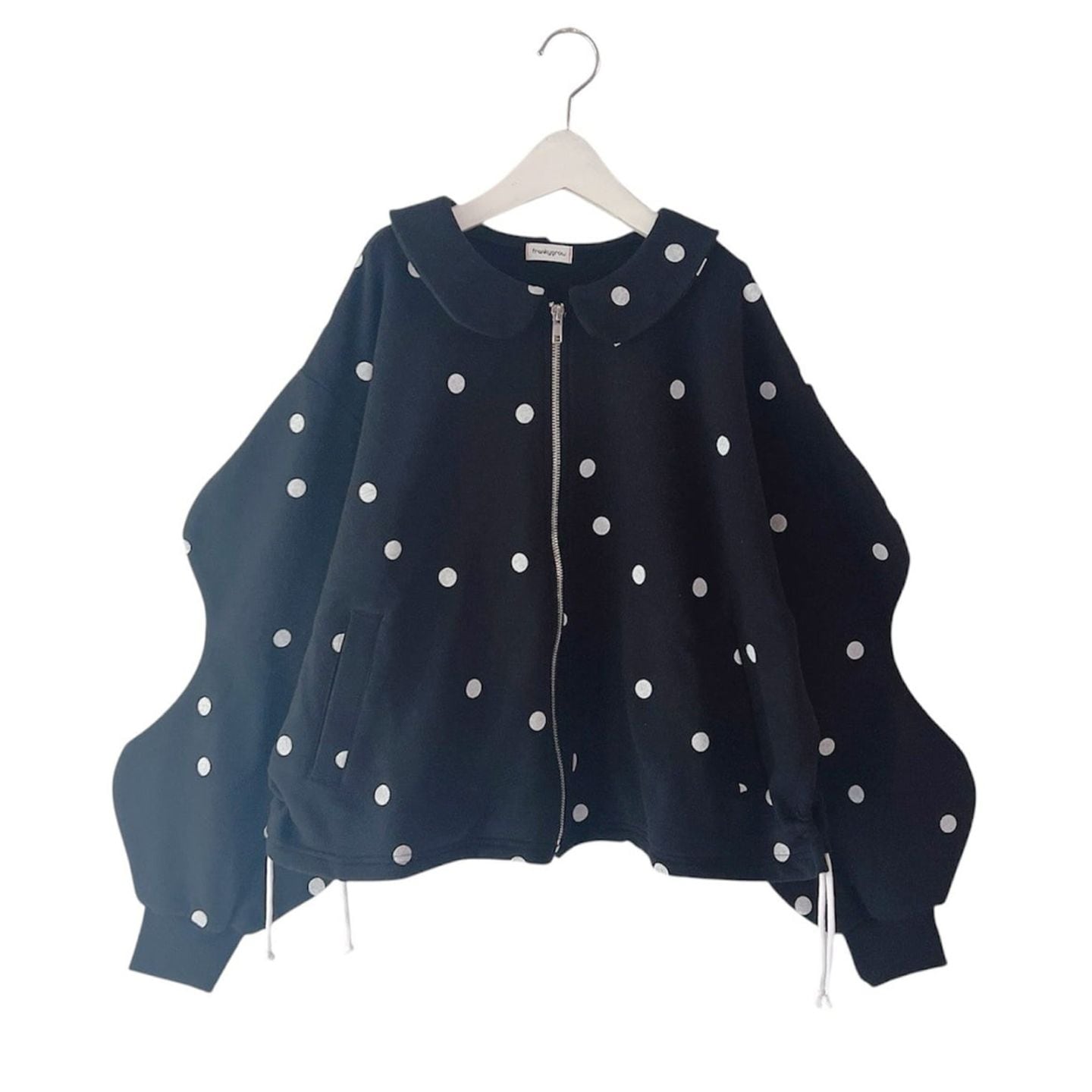 『SALE除外』frankygrow DOTS SWEAT ZIP JACKET	  GRAY/BLACK  F1/F2 