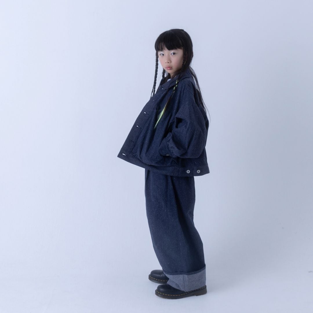 frankygrow WIDE MACKIN DENIM PANTS / BL/WH F1/F2