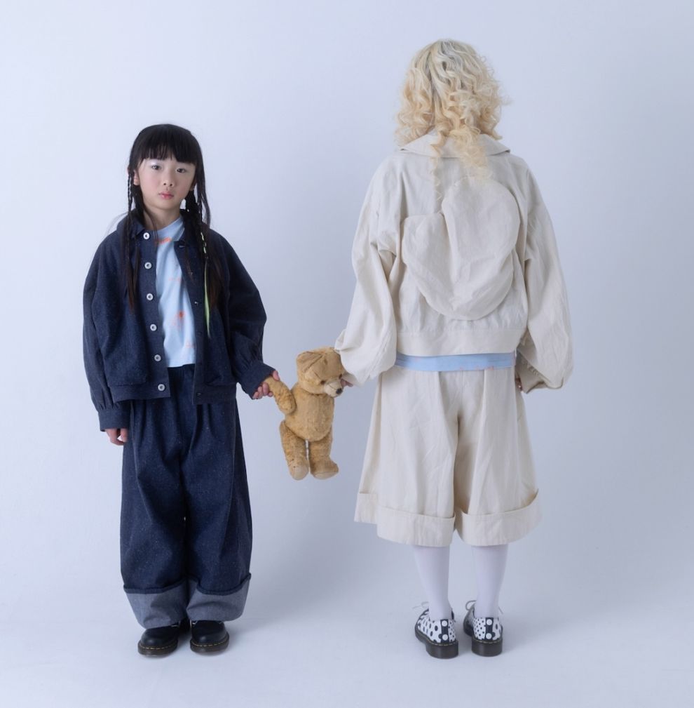 ●frankygrow BEAR FEELS SOLID DENIM JACKET/WH/F1