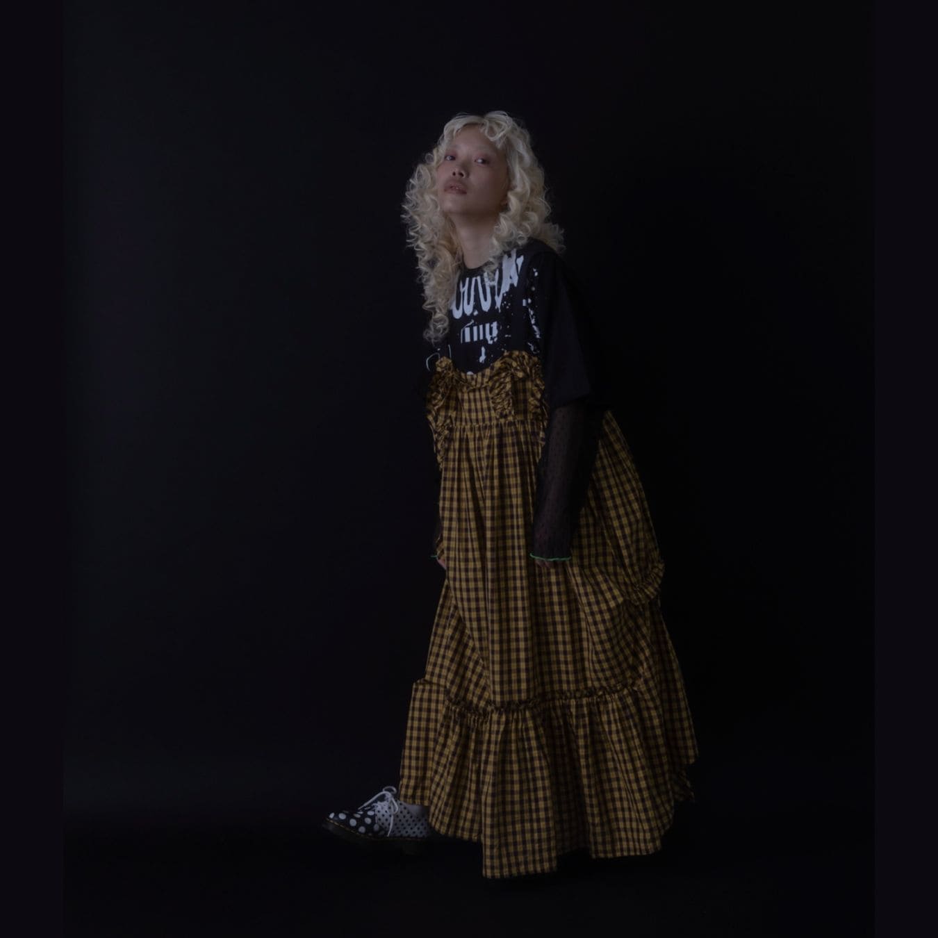 frankygrow VARIOUS FRILL DRESS/ YE/F2