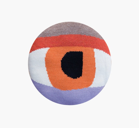 ●LUCKYBOYSUNDAY ラッキーボーイサンデー  pretty eye chair pillow / orange  サークルクッション