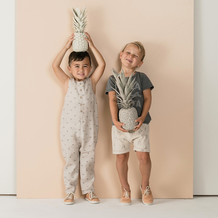 ［40%OFF］Rylee & Cru palms button jumpsuit 12-18m/2-3y/4-5y/-  [ネコポス対応可]