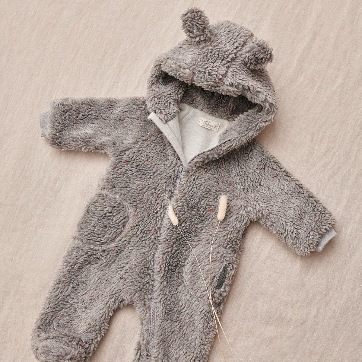 [40%OFF] From spain MY LITTLE COZMO faux shearling baby bear suit recycled ジャンプスーツ アウター 80サイズ 出産祝い