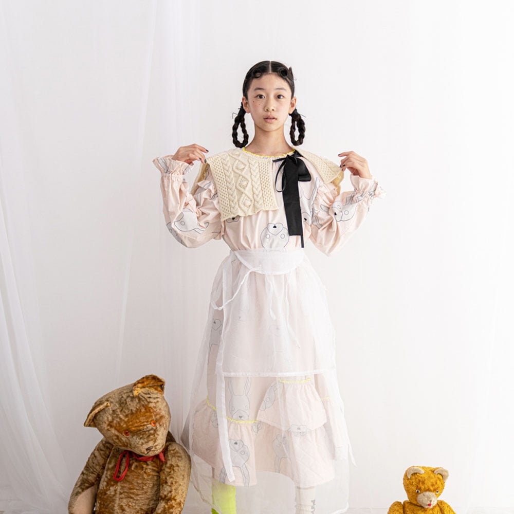 【50%OFF】 frankygrow ALAN KNIT DETACHABLE COLLAR アランニットつけ襟 フリーサイズ white