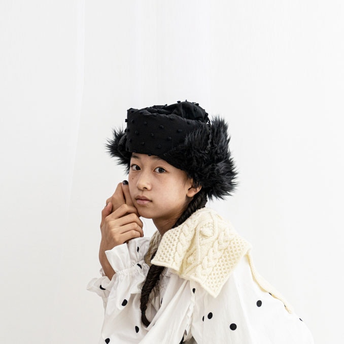 【50%OFF】 frankygrow ALAN KNIT DETACHABLE COLLAR アランニットつけ襟 フリーサイズ white