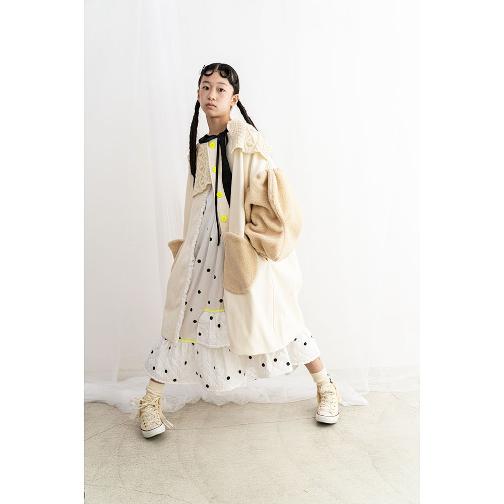 【50%OFF】 frankygrow ALAN KNIT DETACHABLE COLLAR アランニットつけ襟 フリーサイズ white