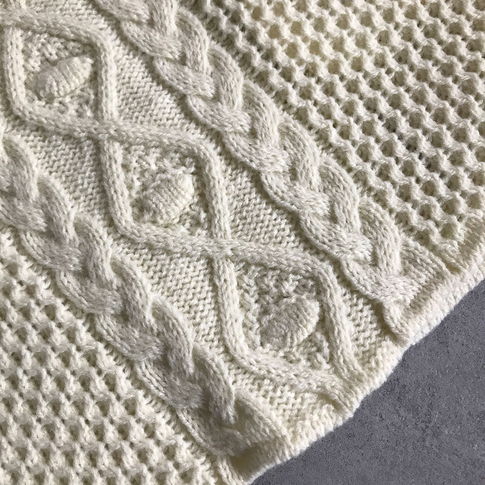 【50%OFF】 frankygrow ALAN KNIT DETACHABLE COLLAR アランニットつけ襟 フリーサイズ white