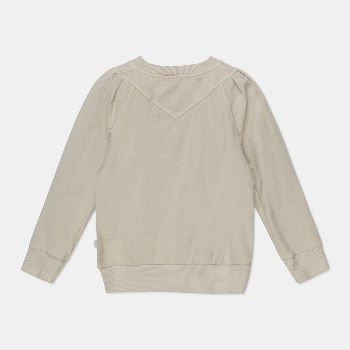 [50%OFF] From spain MY LITTLE COZMO organic puff-sleeved girls sweatshirt オーガニックコットンスウェット 100-110/120-130/140/150  taupe/stone