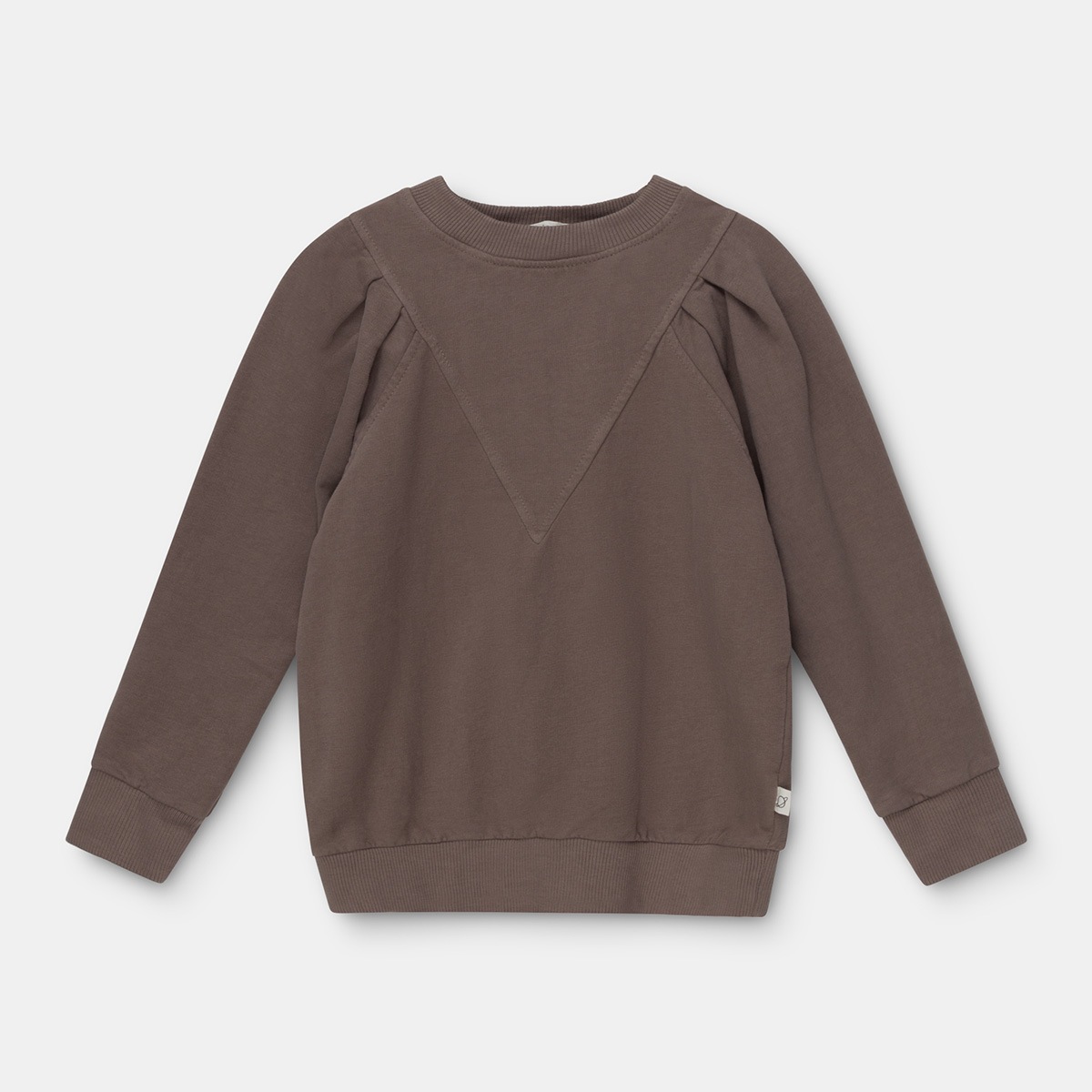 [50%OFF] From spain MY LITTLE COZMO organic puff-sleeved girls sweatshirt オーガニックコットンスウェット 100-110/120-130/140/150  taupe/stone