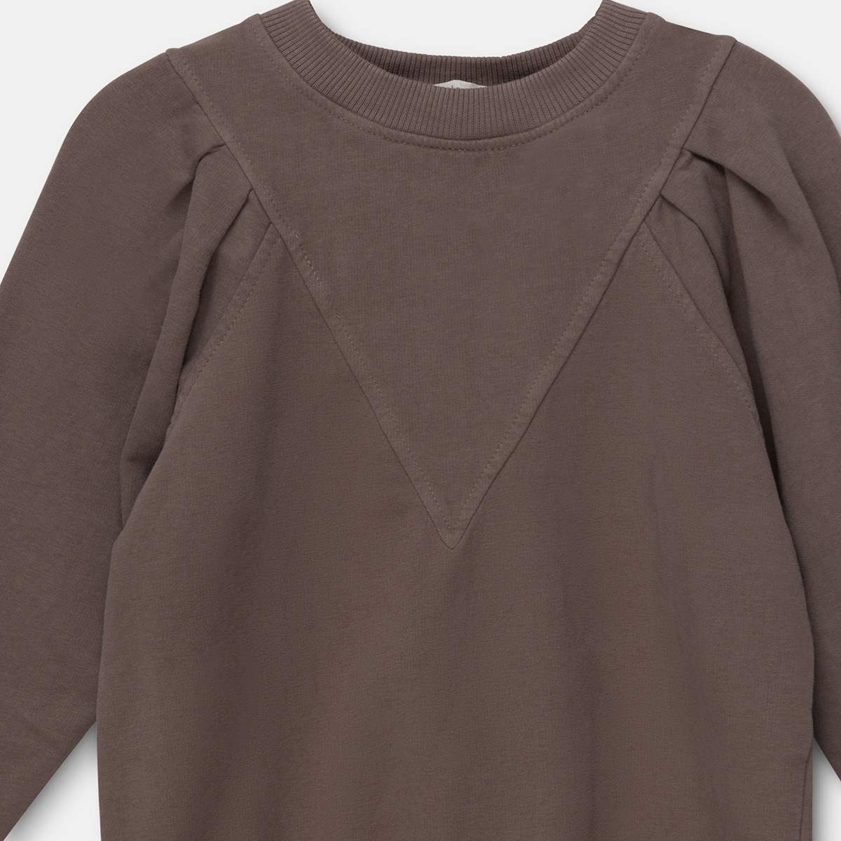 [50%OFF] From spain MY LITTLE COZMO organic puff-sleeved girls sweatshirt オーガニックコットンスウェット 100-110/120-130/140/150  taupe/stone
