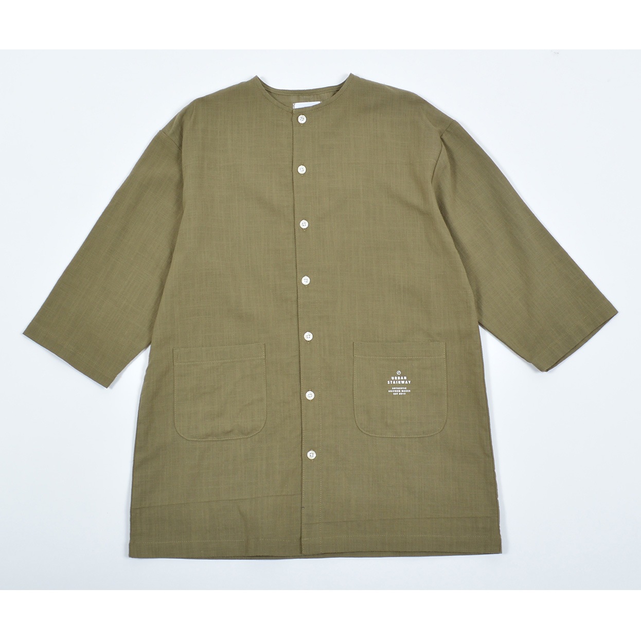 [60%OFF] GENERATOR CASUAL 七分袖 ノーカラーシャツコート S(90-100)/M(110-120)/L(130-140)/XL(150-160)