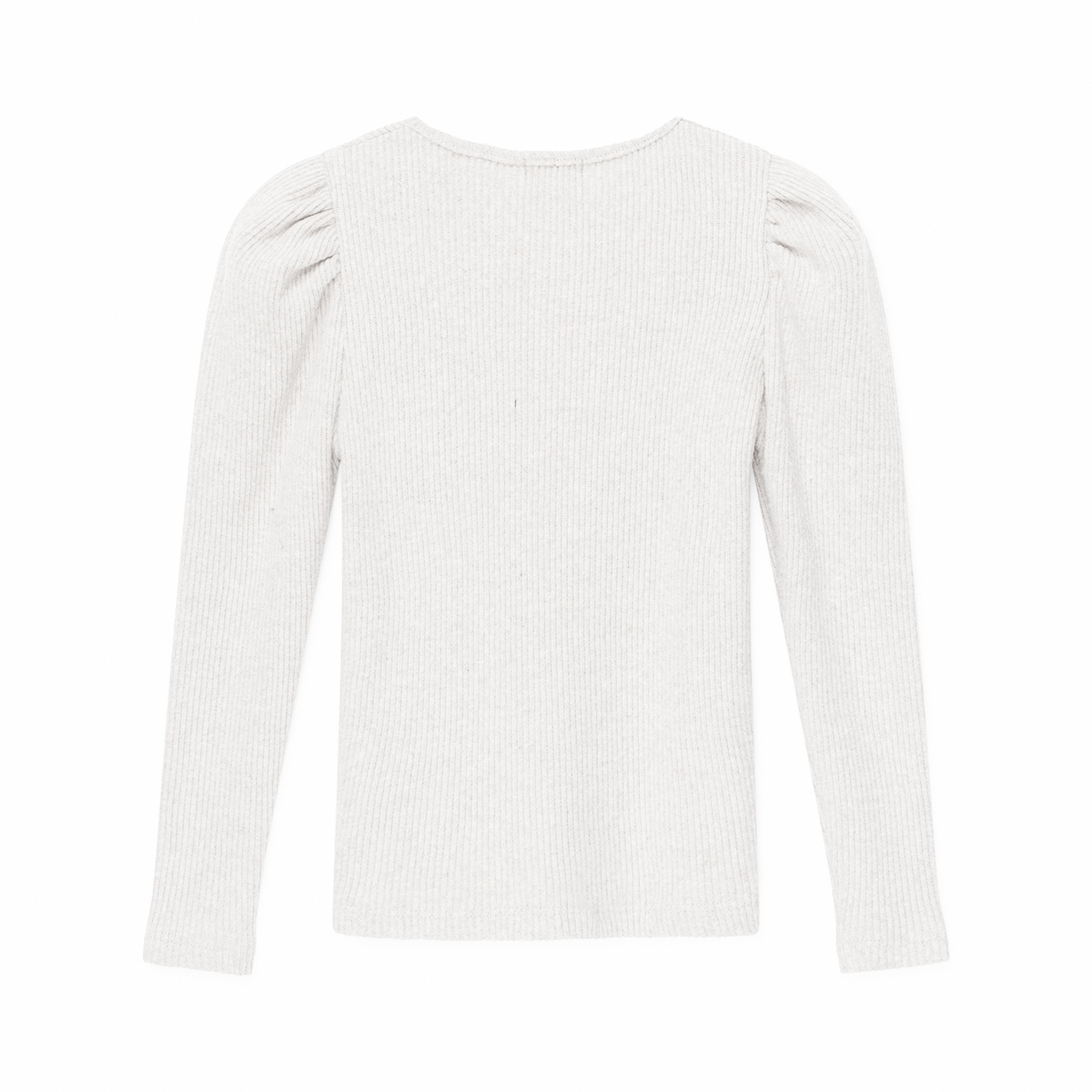 [50%OFF] From spain MY LITTLE COZMO puff-sleeved rib sweater recycled オーガニックコットン 100-110/110-120/120-130  black/beige