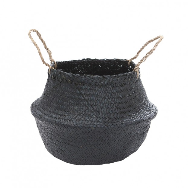 【3/11-12:00-20:00のみのタイムセール50%OFF】イギリスから Olli Ella オリエラ　Black Belly Basket - Medium 直径35cm [ラッピング不可]