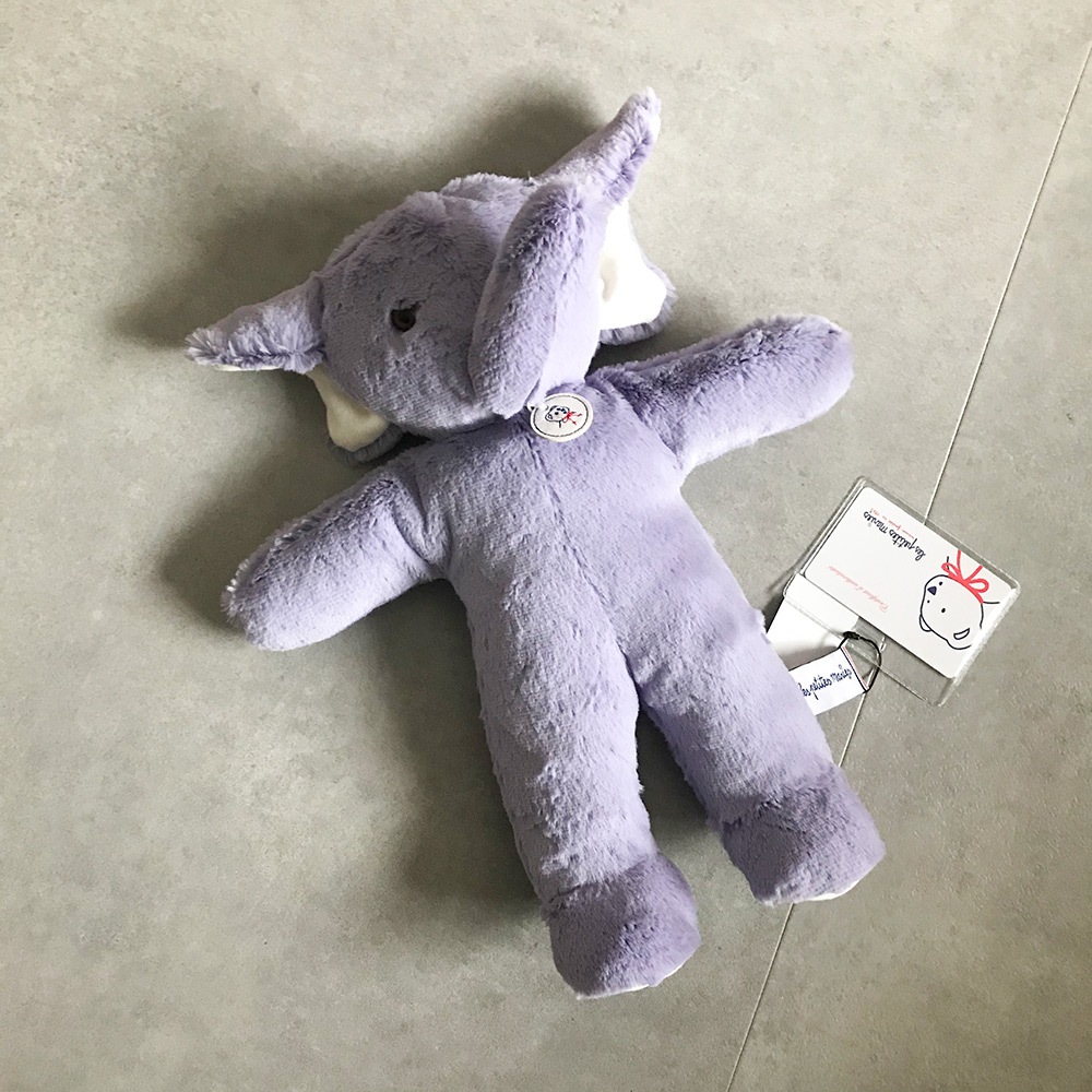 フランスから Les Petites Marie (レ・プティット・マリー) ROUDOUDOU elephant parme 33cm															トワヌー