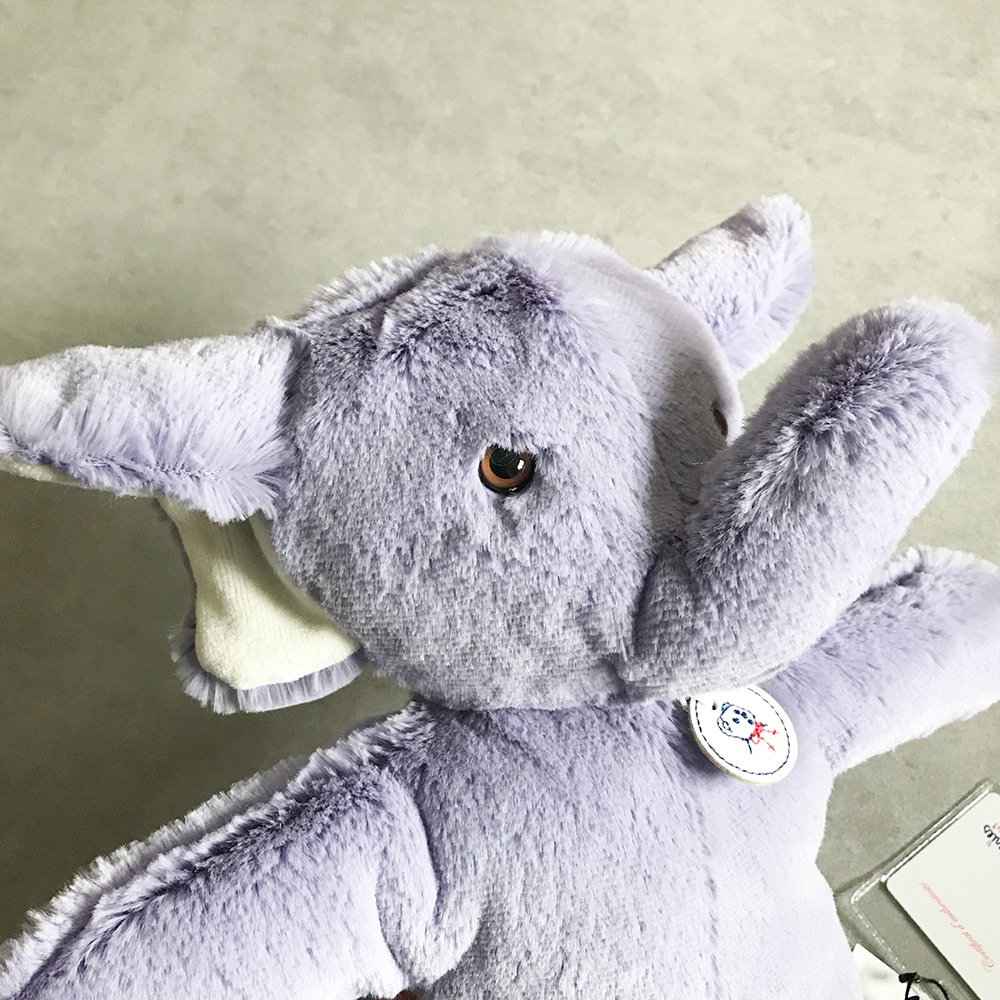 フランスから Les Petites Marie (レ・プティット・マリー) ROUDOUDOU elephant parme 33cm															トワヌー