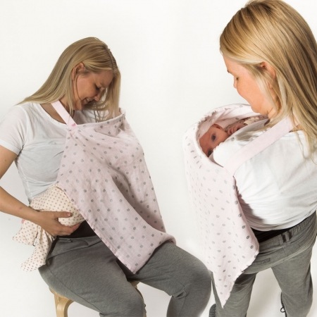 From Denmark Smafolk  授乳ケープ gy/pu 【ネコポス可】 organic cotton