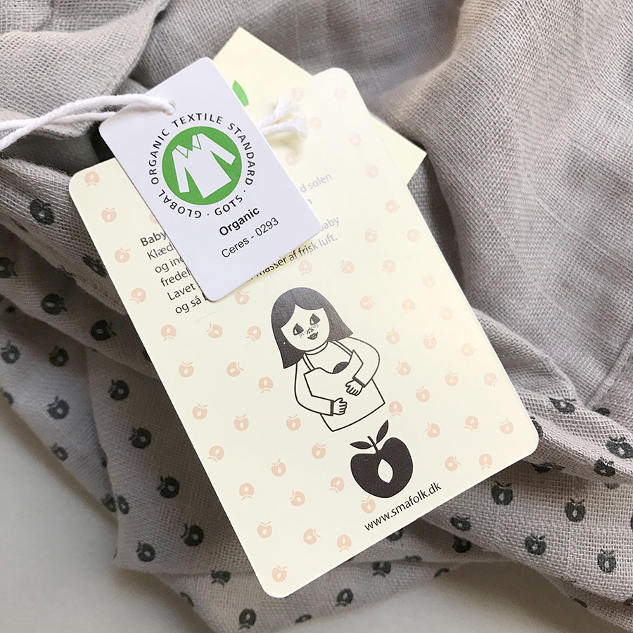 From Denmark Smafolk  授乳ケープ gy/pu 【ネコポス可】 organic cotton