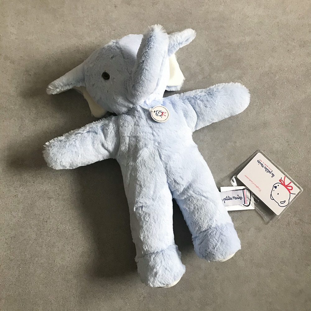 フランスから Les Petites Marie (レ・プティット・マリー) ROUDOUDOU elephant BLUE CIEL 33cm															トワヌー