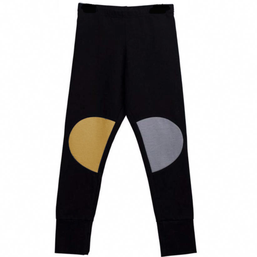 【60% OFF】　From Finland PAPU Papu CLASSIC Patch Leggings Black  オーガニックコットン　 Black Orch 60/-/-/-/-/-