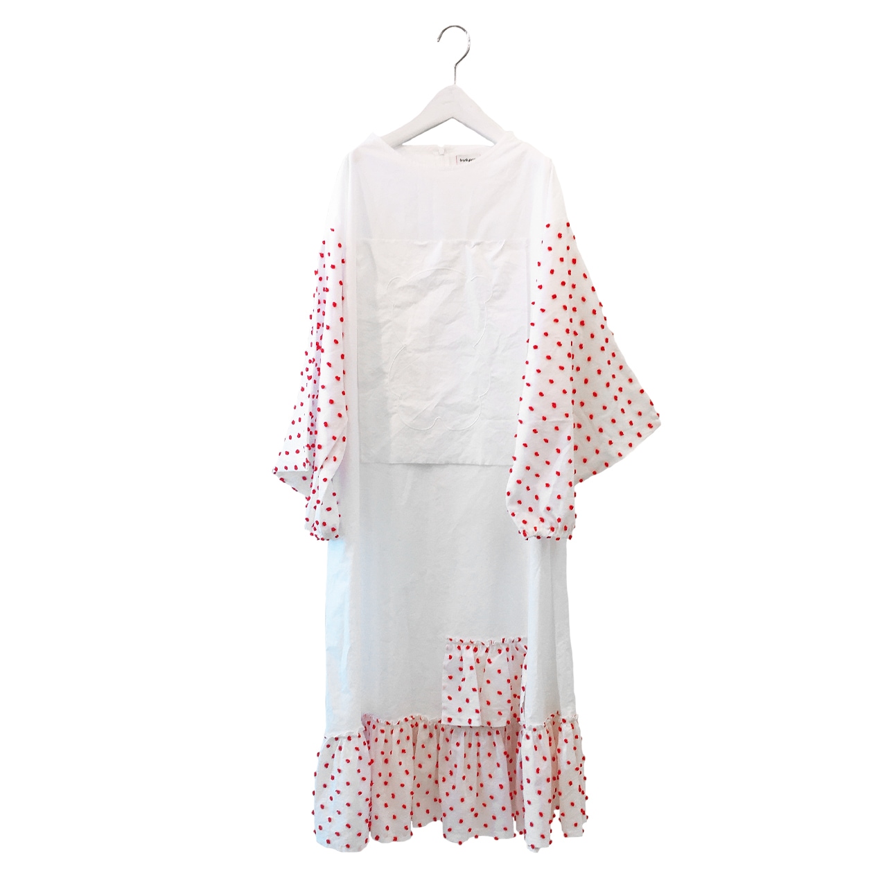 ● frankygrow BEAR EMBROIDERY BONBON CUT JQ DRESS WHITE WOMEN franky grow フランキーグロウ\ワンピース