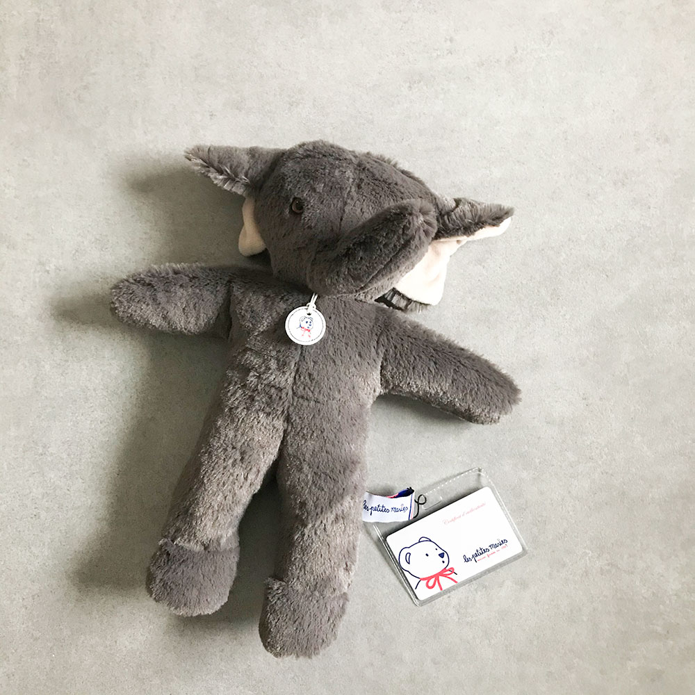 フランスから Les Petites Marie (レ・プティット・マリー) ROUDOUDOU elephant GRIS 33cm															トワヌー