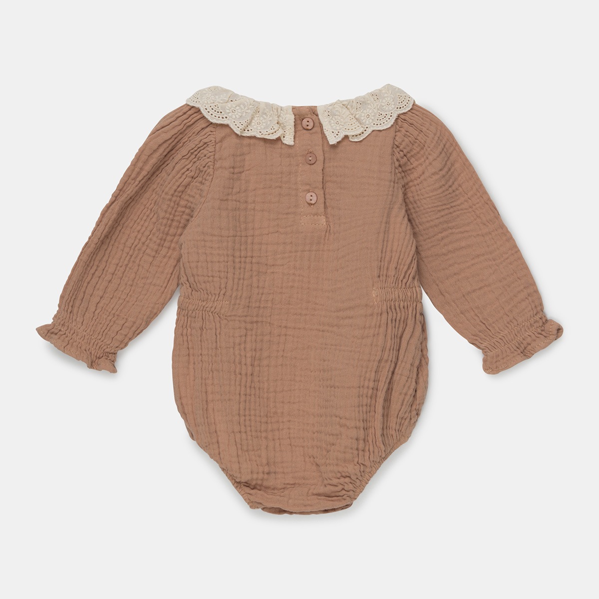 [40%OFF] From spain MY LITTLE COZMO organic baby lace romper ガーゼロンパース オーガニックコットン 60/80/90-100 pink