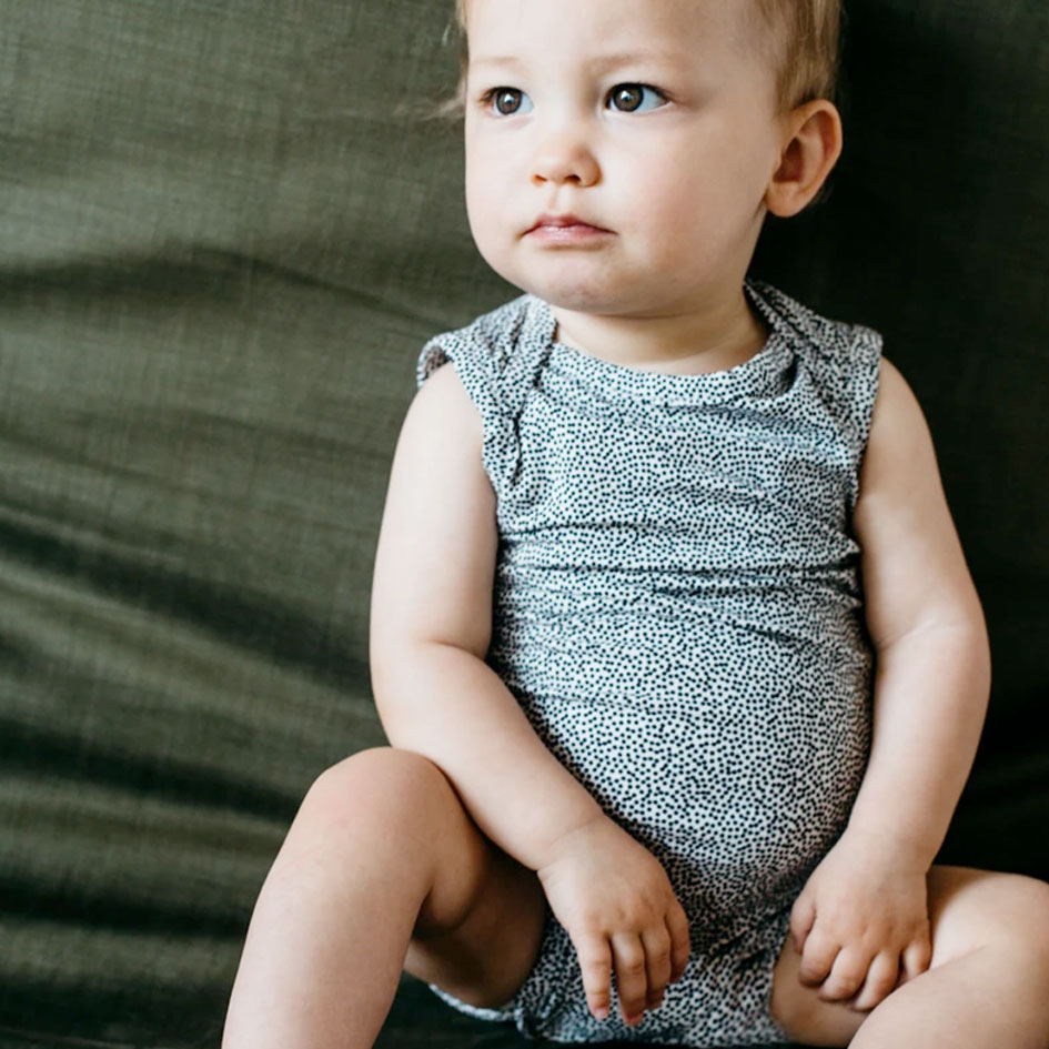 [50%OFF] From Netherlands MINGO Bodysuit Sleeveless Dots 新生児/60/-