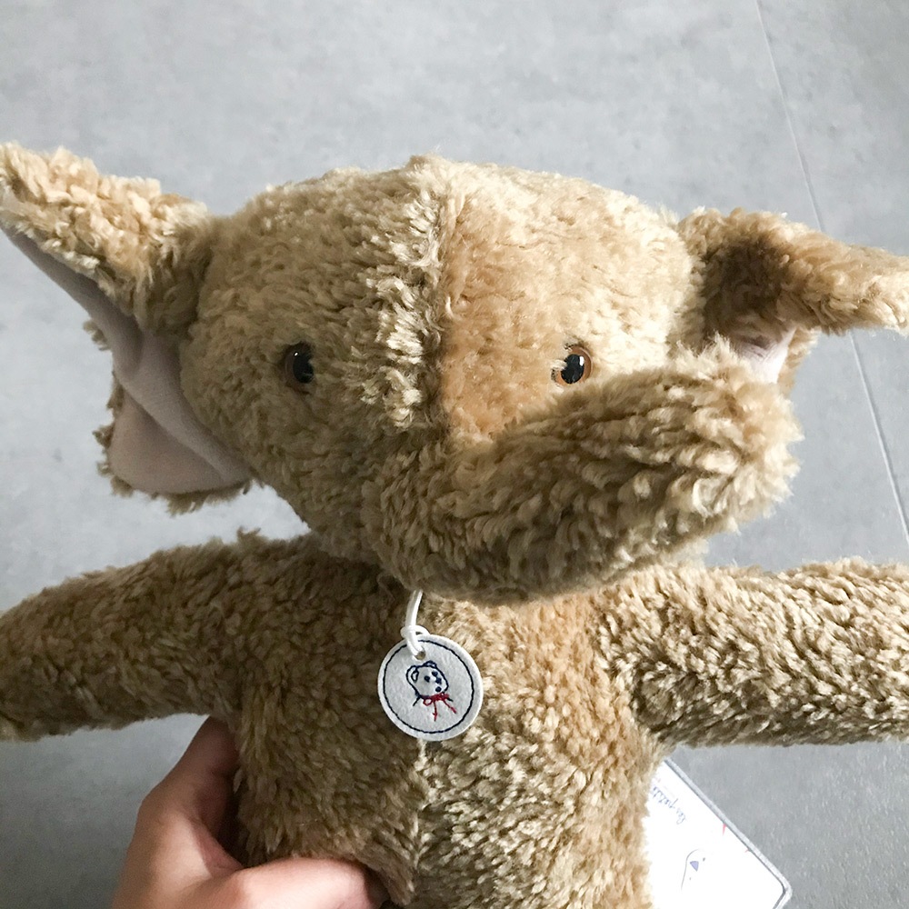 フランスから Les Petites Marie (レ・プティット・マリー) ROUDOUDOU elephant VINTAGE CLAIR 33cm															トワヌー