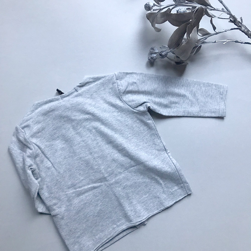 [50%OFF] From spain 1+in the family AINA open t-shirt GREY NB-60/-/- organic cotton