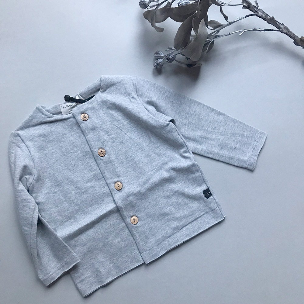 [50%OFF] From spain 1+in the family AINA open t-shirt GREY NB-60/-/- organic cotton