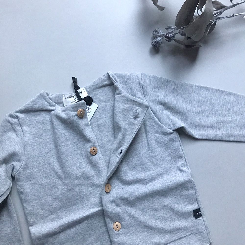 [50%OFF] From spain 1+in the family AINA open t-shirt GREY NB-60/-/- organic cotton