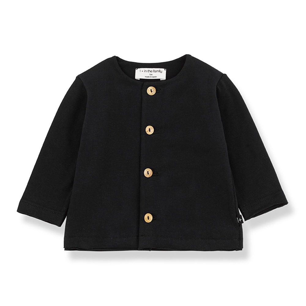 [50%OFF] From spain 1+in the family AINA open t-shirt BLACK NB-60/-/- organic cotton