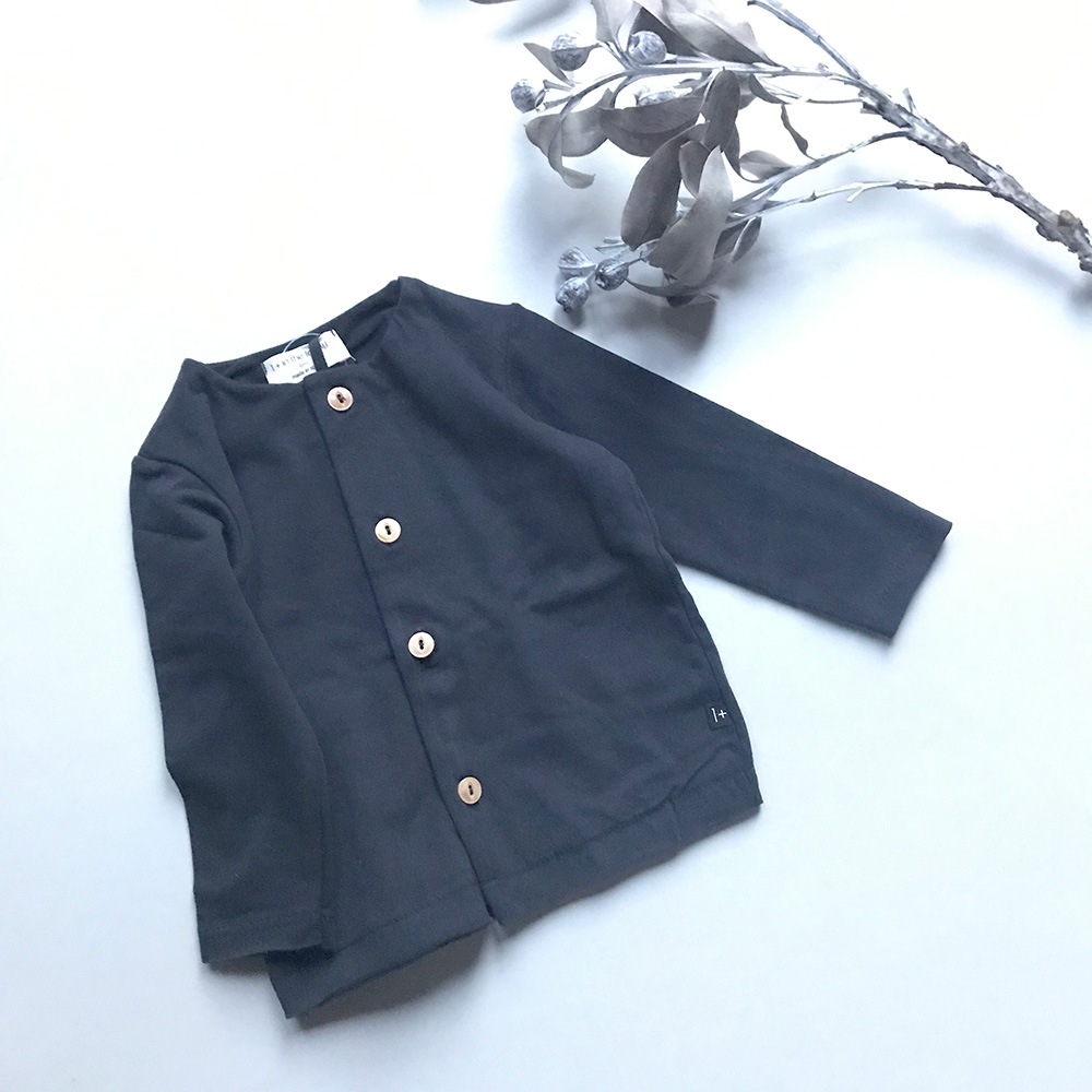 [50%OFF] From spain 1+in the family AINA open t-shirt BLACK NB-60/-/- organic cotton