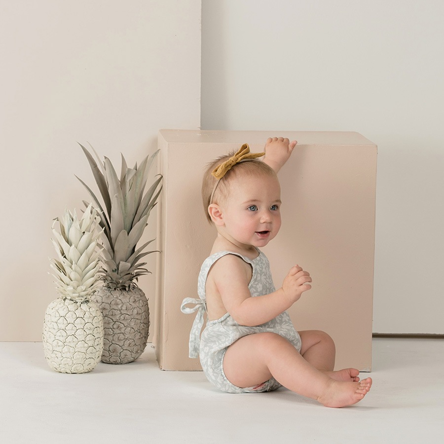 ［40%OFF］Rylee & Cru ソフトリネン ditsy norah romper 70-80/80-90  [ネコポス対応可]