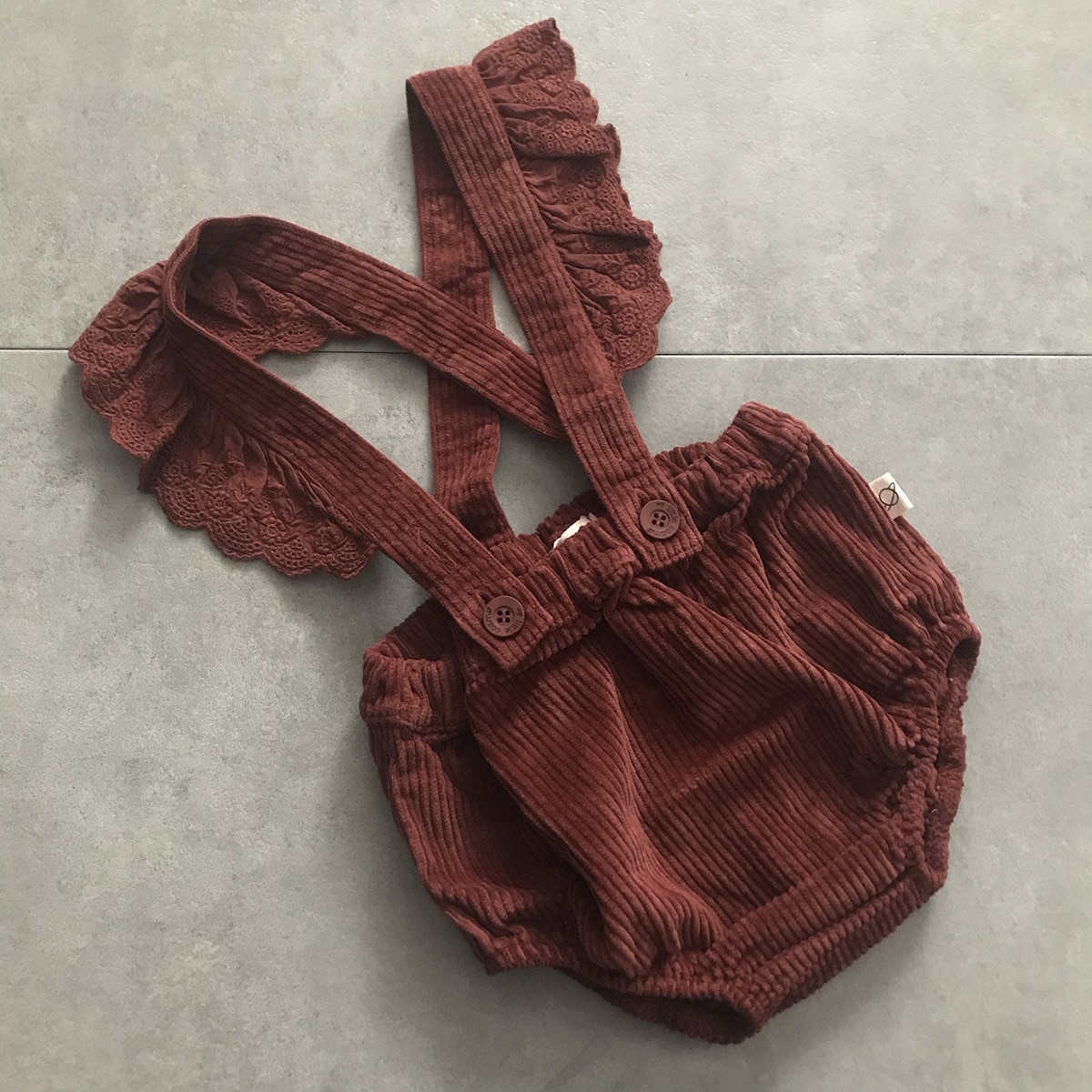 [50%OFF] From spain MY LITTLE COZMO オーガニックコットン organic baby bloomers with suspenders  baby bloomers 60-70/70-80 garnet